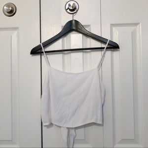 White Tied Crop Top